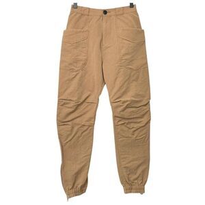 Rag & Bone Trail Lyocell Jogger Pants Cargo Utility Size 0 Tan Zippers Relaxed